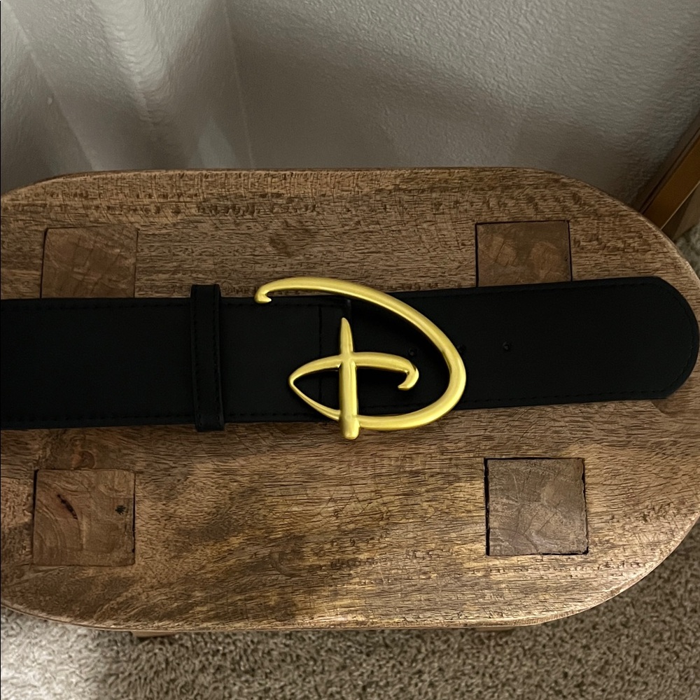 Disney Black Belt with Gold Buckle